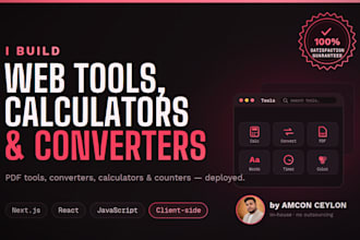build custom web tools, calculators, converters and PDF tools