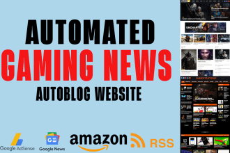 create an automated gaming news website autoblog on wordpress for passive income
