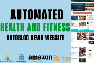 create an automated health and fitness website, autoblog on wordpress