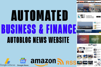 create an automated business news website on wordpress for passive income