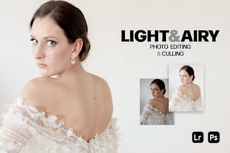 cull and edit your photos in bulk with light and airy look
