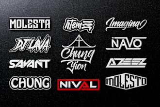 create dj, rap, band, or any music text logo