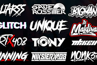 create dj, rap, band, or any music text logo