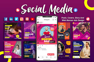 create custom social media posts, banner ads for engagement