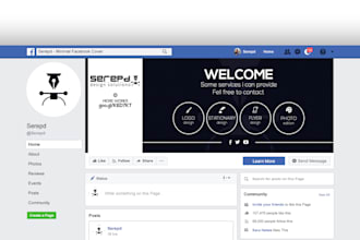 design a professional, clean and minimal social cover