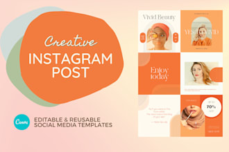 design aesthetic instagram post templates in canva