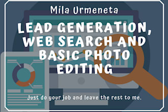 do lead generation, web search and photo editing