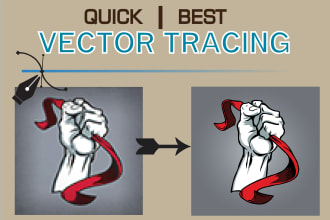 do vector tracing, convert, redraw your image or logo
