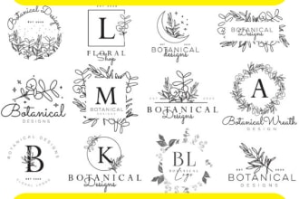 design botanical hand drawn logo
