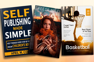 do professional ebook cover design, book cover, kdp or paperback cover