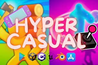 develope a trending 3d hyper casual, puzzle game for mobile in unity
