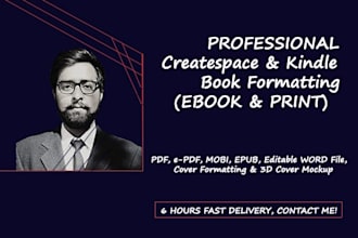 provide all kinds of book formatting services