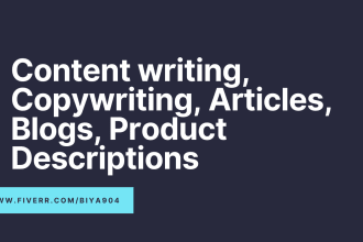 write article with SEO, blog, content, copywriting