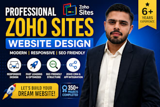 design a modern professional website using zoho sites