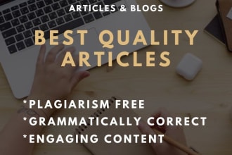 write plagiarism free articles and blogs for you