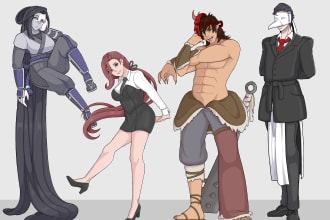 create character concept sheet or design a character