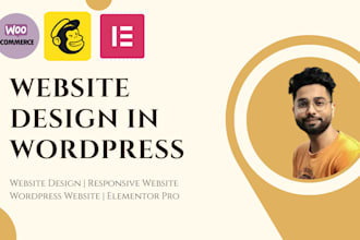 create wordpress website design using elementor pro