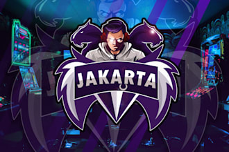 design unique youtube or twitch channel logo