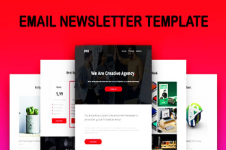 design mailchimp email template and newsletter template