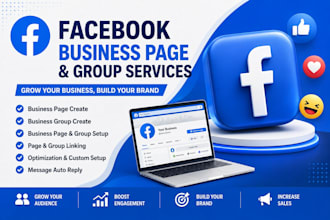 create and setup facebook page and group