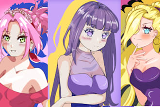 draw illustration in anime style for your bussiness