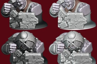 do 3d modeling, retopology and render