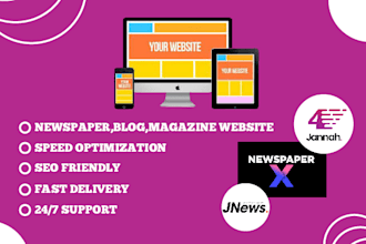 design an impressive newspaper, magazine, and blog website