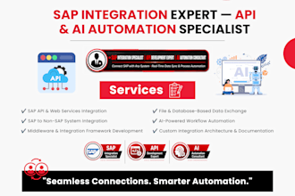 be your sap integration expert for API integration or ai automation