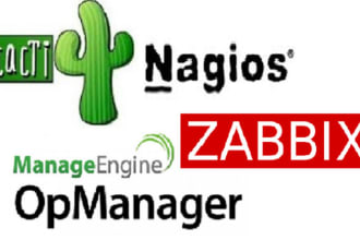 install and configure monitoring tools nagios, cacti, opmanager, zabbix