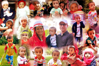 create a seamless photo collage, and photoshop works