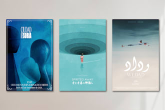 create professional film poster, movie poster design