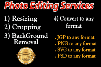 do resizing and cropping of your images and logo