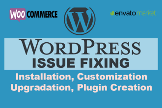 install, update, fix wordpress website or shopify store