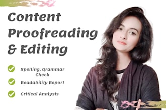 provide website proofreading and editing services