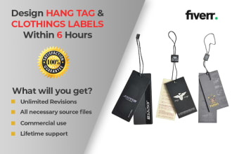 design clothing hang tag, neck tag and clothing labels