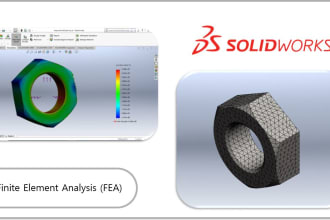 do finite element anlysis and 3d modeling using solidworks