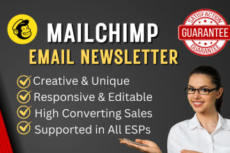 do html email template or newsletter with stripo, malichimp