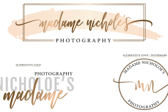 design watercolor, feminine signature logo for you