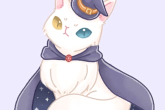 draw cute animal chibi art and illustration