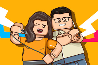 draw you awesome lego minifigure portrait with your picture