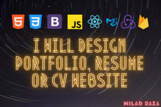 design portfolio resume or cv website