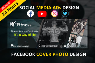 design professional facebook cover photos, instagram post, and any  banner