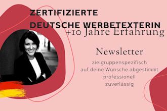 write your german newsletter or email