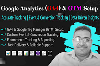 set up google analytics ga4, GTM, and conversion tracking