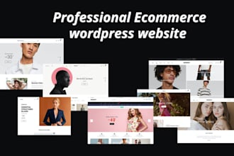 build a professional wordpress woocommerce ecommerce website or online store