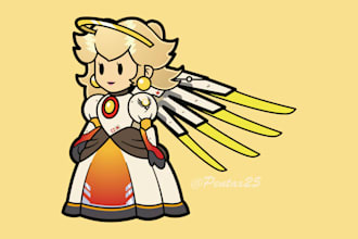 make a paper mario style character design for you