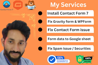 create or fix wordpress contact form 7 issues and stop spam