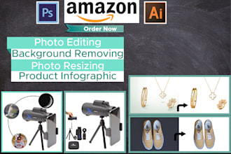 do amazon product photo editing, white background