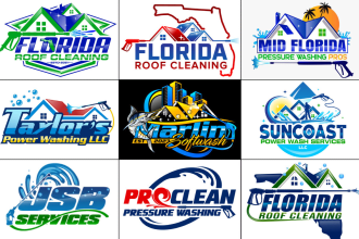 create a super home cleaning and pressure washing logo