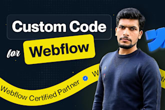 write custom code and fix issue of webflow website